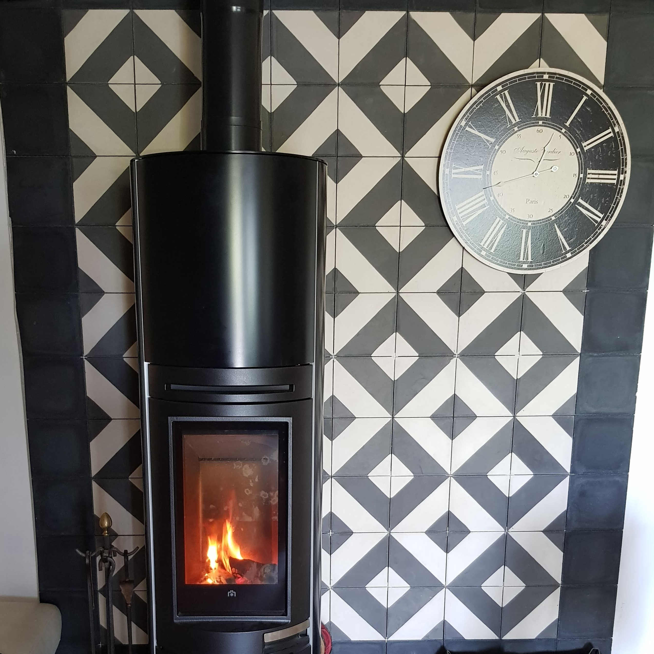 Faïence - panneau carreaux ciment